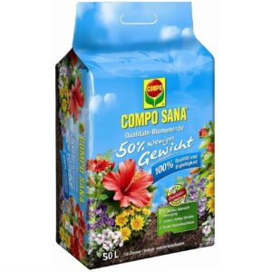 Compo SANA Qualitäts-Blumenerde ca. 50% weniger Gewicht 50 l