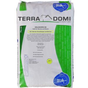 Terra Domi 25 kg Rasenkalk für Winter und Frühjahr I Gartenkalk gegen Moos I ausgezeichneter Rasendünger für über 250m²