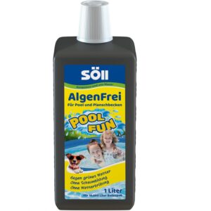 Söll 31130 AlgenFrei Pool Fun Algenmittel Reinigungsmittel flüssig 1 l - wirksamer Poolreiniger gegen Algen 